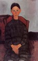 Una joven con un mono negro 1918 Amedeo Modigliani